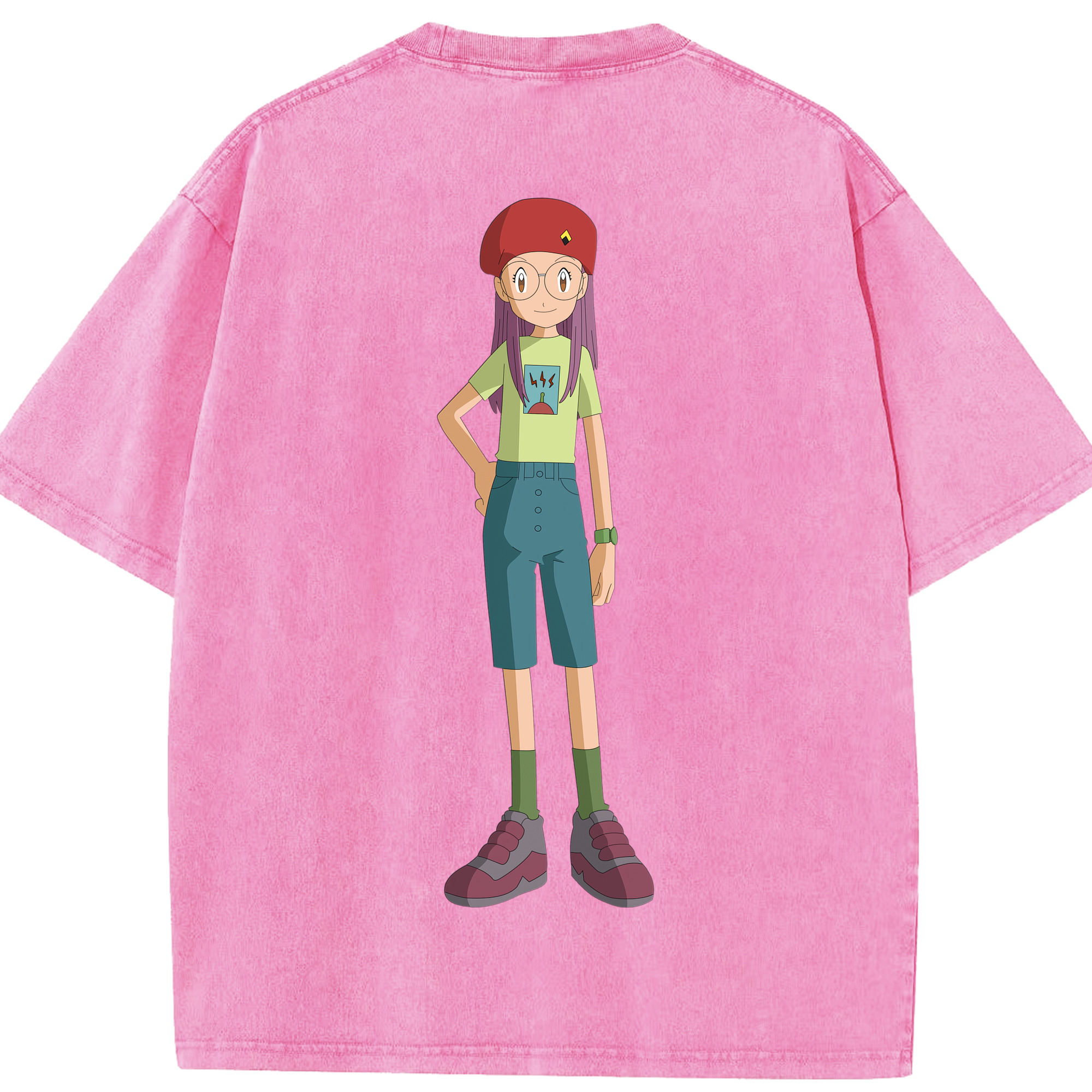 （画像用） Digimon デジタルモンスター/デジモン 綿100% ヴィンテージ風 半袖Tシャツ（背面プリント）